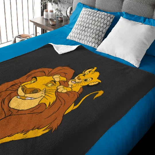 Disney The Lion King Simba and Mufasa Crewneck Sweatshirt Sweatshirt Baby Blankets