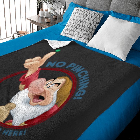 Discover Disney Snow White St. Patrick's Day Grumpy No Pinching! Baby Blankets