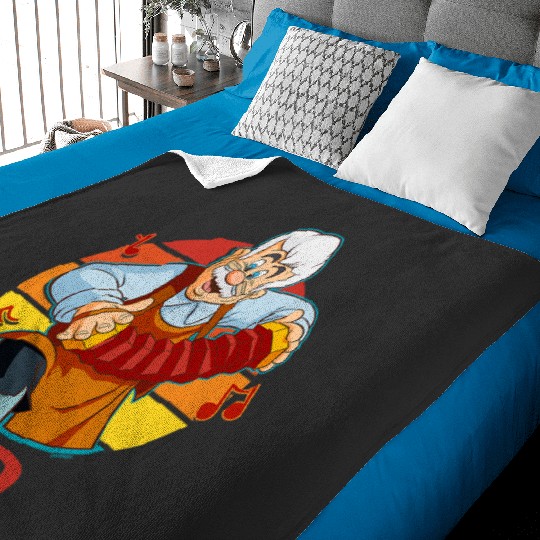 Disney Pinocchio Geppetto Dad Accordion Father’s Day Baby Blankets