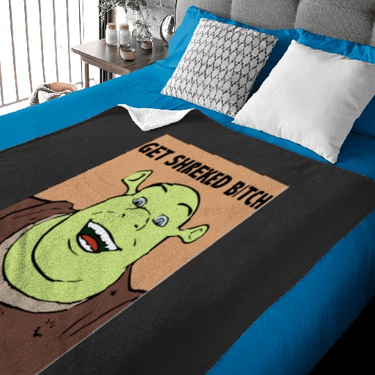 GET SHREKED BITCH  : Shrek Same Swamp Forever , Shrek Shirt, Disney Fiona Princess , Shrek,Shrek Baby Blankets