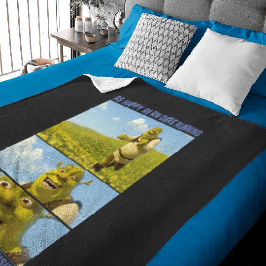 Shrek As Happy As An Ogre Running Through A Field Of Daisies  : Shrek Same Swamp Forever , Shrek Shirt, Disney Fiona Princess , Shrek,Shrek Baby Blankets