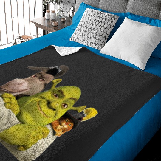 Shrek and Friends  : Shrek Same Swamp Forever , Shrek Shirt, Disney Fiona Princess , Shrek,Shrek Baby Blankets