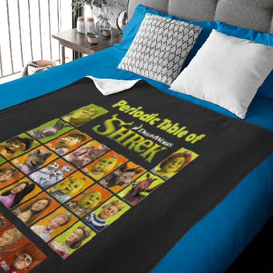 Shrek Periodic Table Of Shrek Characters  2: Shrek Same Swamp Forever , Shrek Shirt, Disney Fiona Princess , Shrek,Shrek Baby Blankets