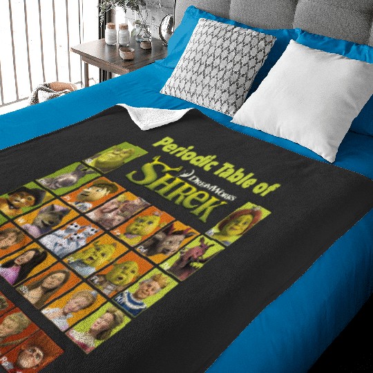 Shrek Periodic Table Of Shrek Character Group  : Shrek Same Swamp Forever , Shrek Shirt, Disney Fiona Princess , Shrek,Shrek Baby Blankets