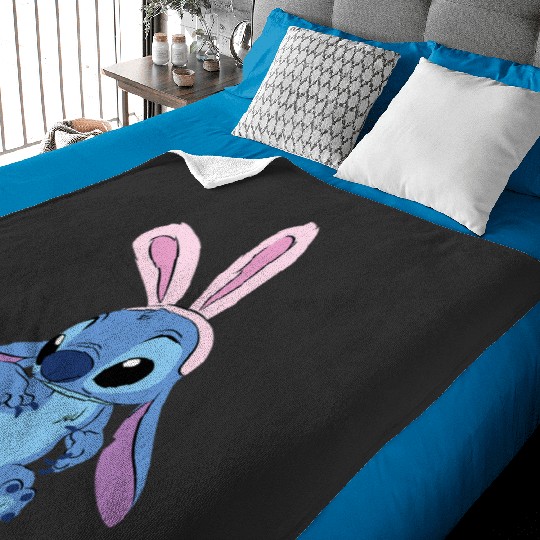 Disney Stitch with Easter Bunny Baby Blankets