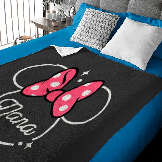 Disney Minnie Mouse Nana Grandma Icon Magic Mothers Day VNeck Baby Blankets