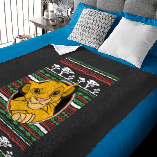 Disney The Lion King Simba Ugly Christmas Sweater Holiday Baby Blankets