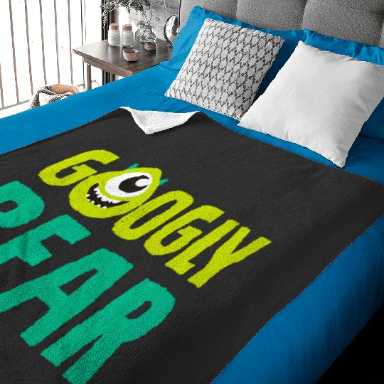 Disney and Pixars Monsters Inc. Mike Wazowski Googly Bear Premium Baby Blankets
