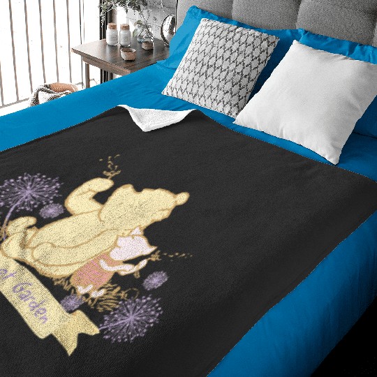 Disney Winnie the Pooh Sweet Garden Cute Pooh Piglet Logo Baby Blankets