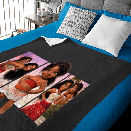 Disney Moana 2 Sisters Simea and Moana Ocean Connects Us Baby Blankets