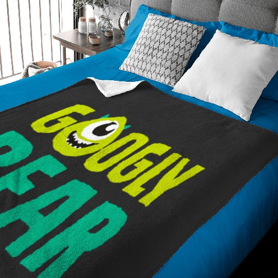 Disney and Pixars Monsters Inc. Mike Wazowski Googly Bear Premium Baby Blankets