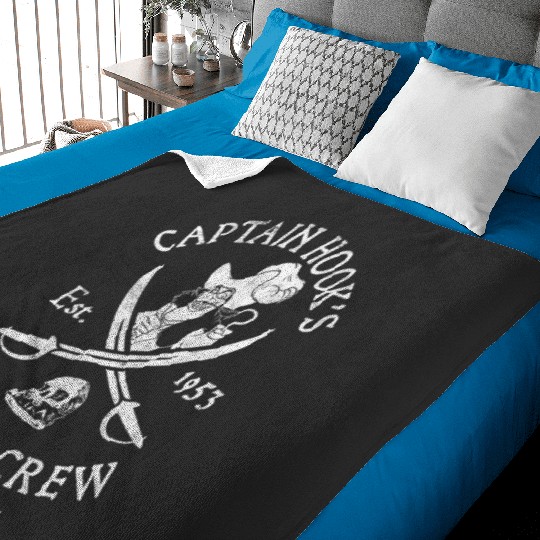 Disney Peter Pan Captain Hook Pirate Crew Est 1953 Logo Premium Baby Blankets
