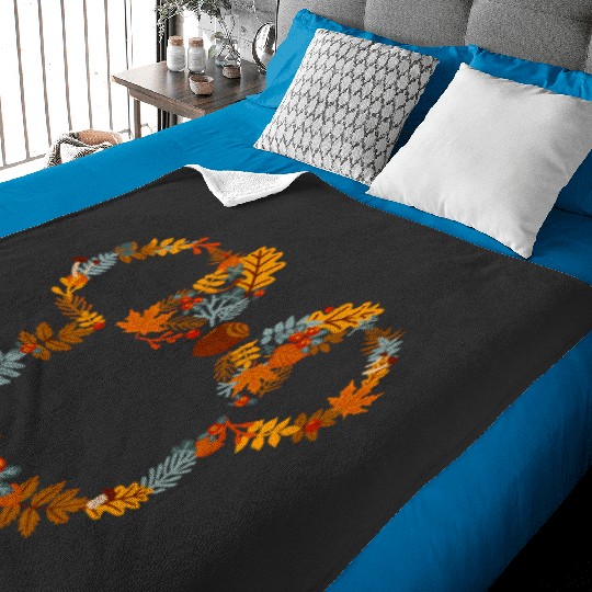 Disney Mickey And Friends Autumn Foliage Mickey Ears Baby Blankets