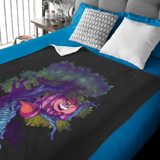 Disney Alice In Wonderland Cheshire Cat Modern Storybook Baby Blankets