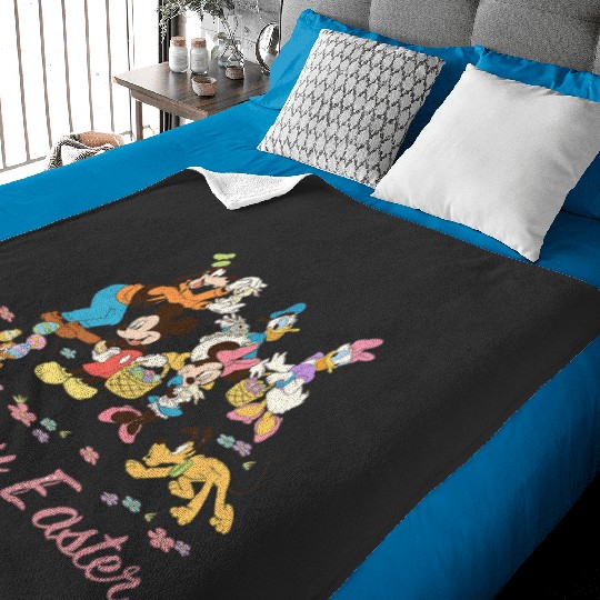Disney Mickey Mouse and Friends Cute Bunnies Easter Baby Blankets