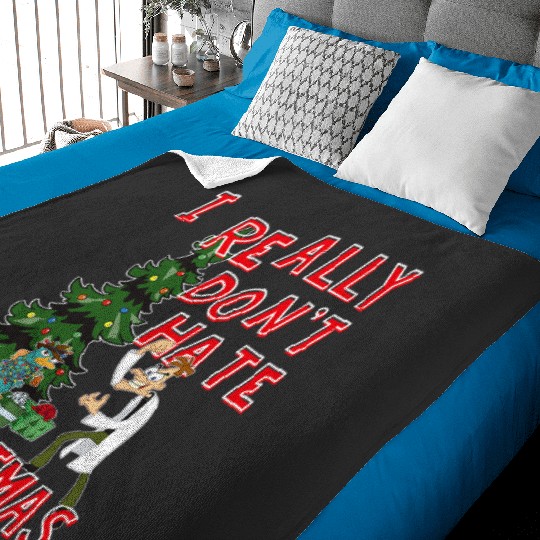 Disneys phineas and ferb doof christmas quote Baby Blankets