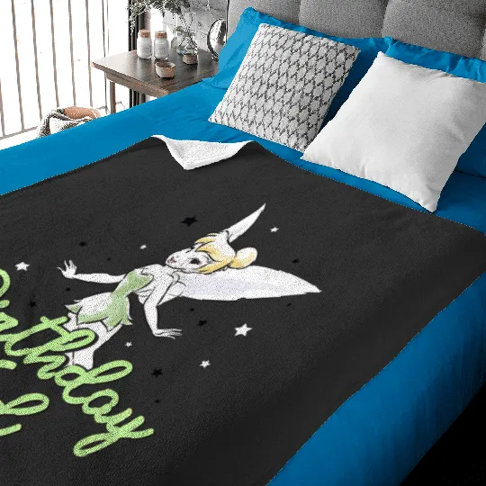 Disney Peter Pan Birthday Kid Vintage Tinker Bell Baby Blankets