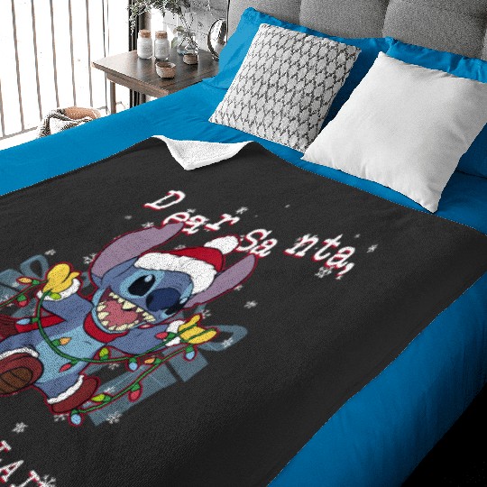 Disneys lilo stitch christmas dear santa i can explain long sleeve Baby Blankets