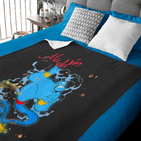 Disneys aladdin genie sparkle carpet ride graphic Baby Blankets
