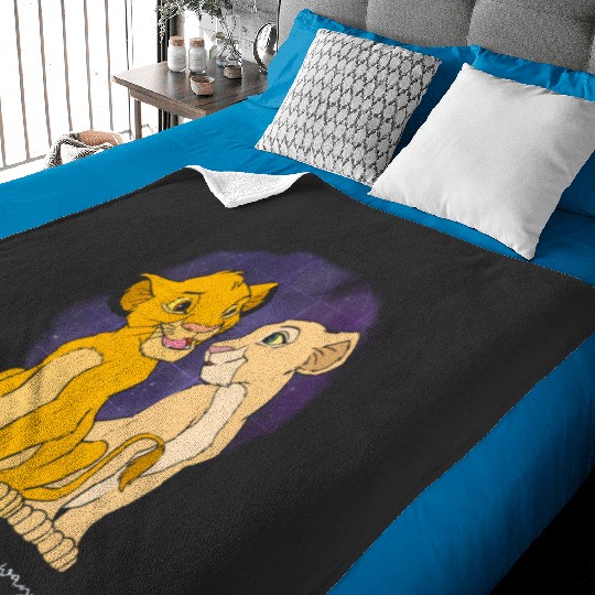 Disney The Lion King Valentine'S Day Simba Nala Vintage Baby Blankets