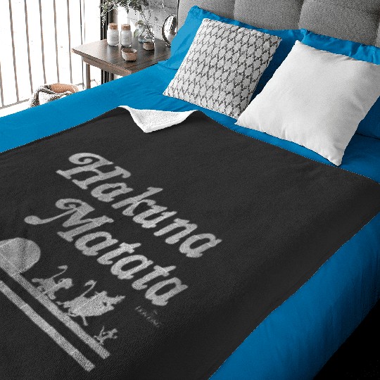 Disneys lion king hakuna matata silhouette Baby Blankets