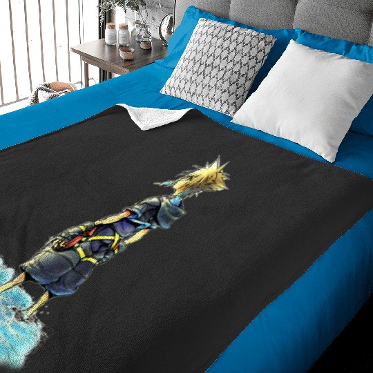 Disney Kingdom Hearts Sora Sea Salt Ice Cream Sketch Baby Blankets