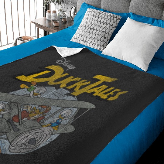 Disney DuckTales Ducks On Airplane Distressed Portrait Baby Blankets