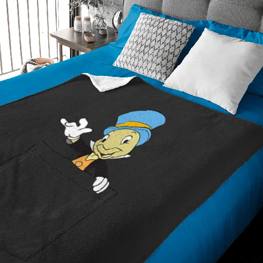 Disney Pinocchio Jiminy Cricket Faux Pocket Baby Blankets