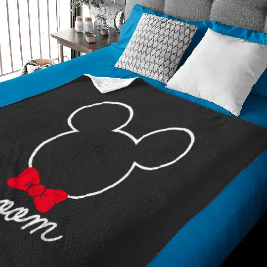 Disney Mickey Mouse Bowtie Groom Wedding Baby Blankets