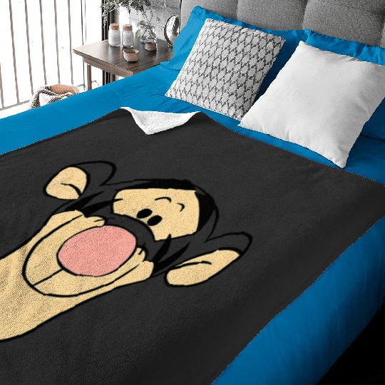 Kids Disney Winnie The Pooh Tigger Big Happy Face Toddler Baby Blankets
