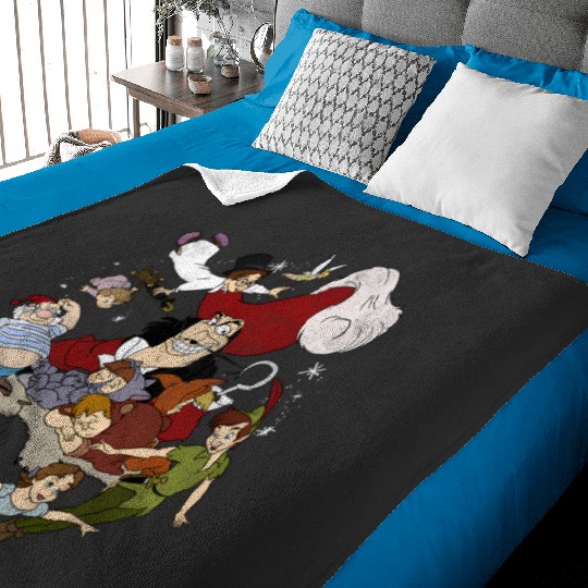 Disney Peter Pan Group Shot Stars Portrait Baby Blankets