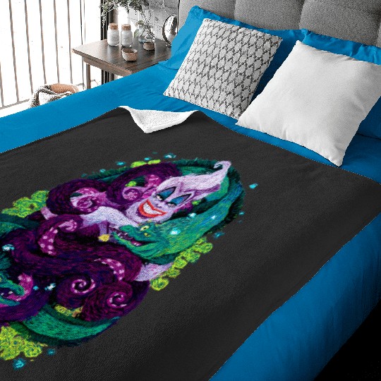Disney The Little Mermaid Ursula Sea Witch Painting Baby Blankets