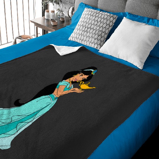Disney Aladdin Princess Jasmine and Magic Lamp 90s Baby Blankets