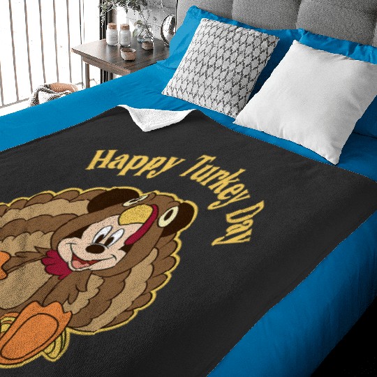 Disney Mickey And Friends Thanksgiving Mickey Turkey Baby Blankets