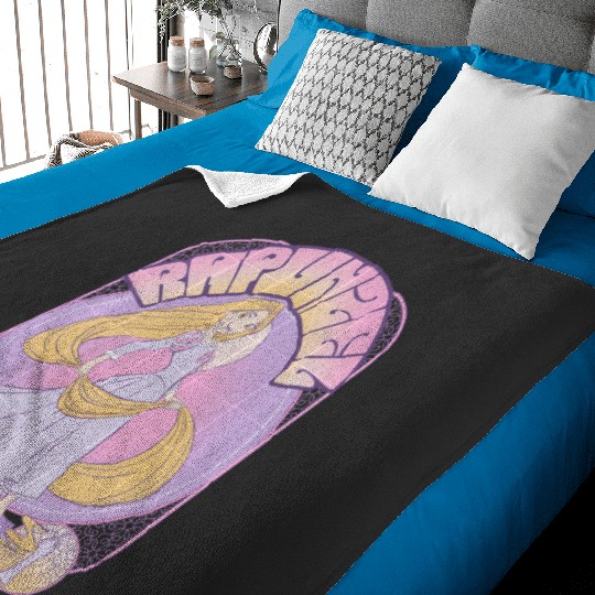Disney Tangled Rapunzel Seventies Retro Poster Baby Blankets