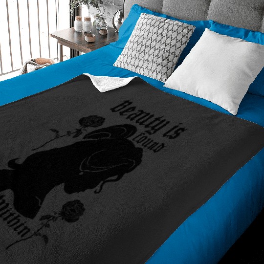 Disney Beauty The Beast Belle Found Within Graphic Hoodie Baby Blankets