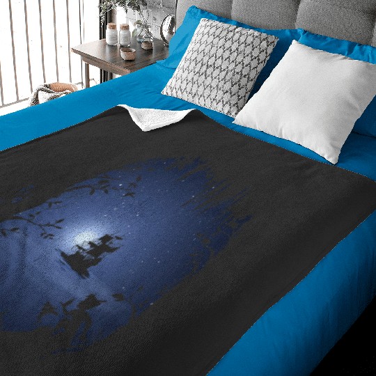 Disney Peter Pan Moonlit Pirate Ship Silhouette Baby Blankets