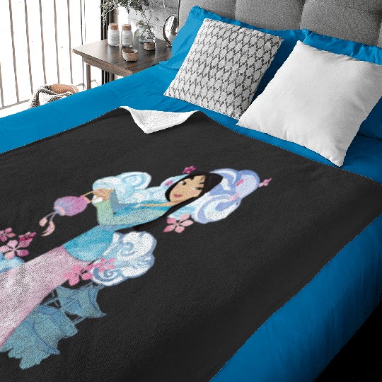 Disney Mulan Watercolor Portrait Baby Blankets