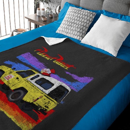 Disneys Pixars Toy Story Pizza Planets Truck Retro Distressed Baby Blankets