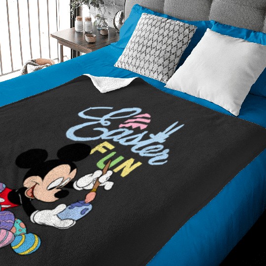 Disney Mickey Mouse Easter Fun Painting Eggs Baby Blankets