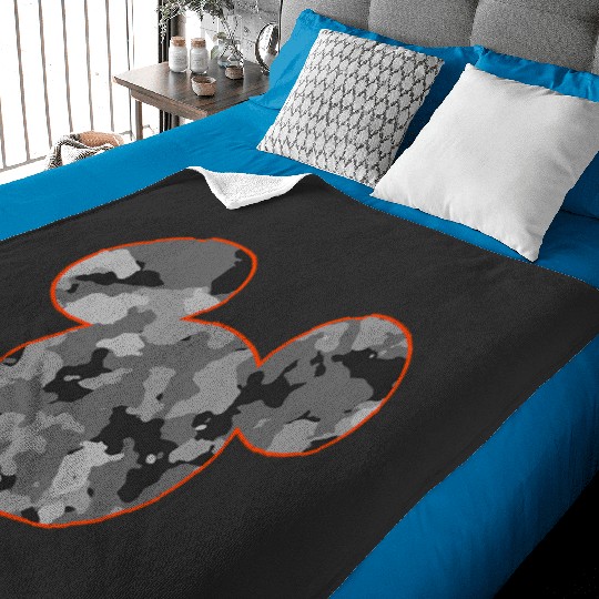 Disneys Mickeys mouse camouflage logo Baby Blankets