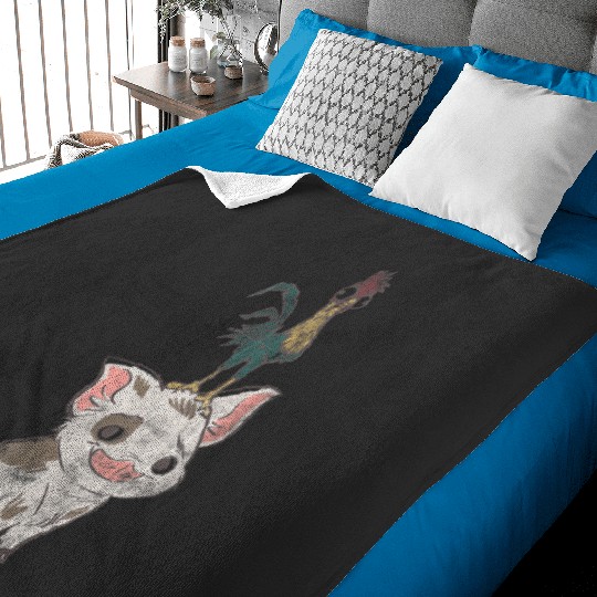 womens Disneys moana pua and hei hei simple portrait Baby Blankets