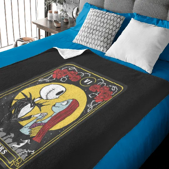 Disney The Nightmare Before Christmas Jack Sally Lovers Baby Blankets