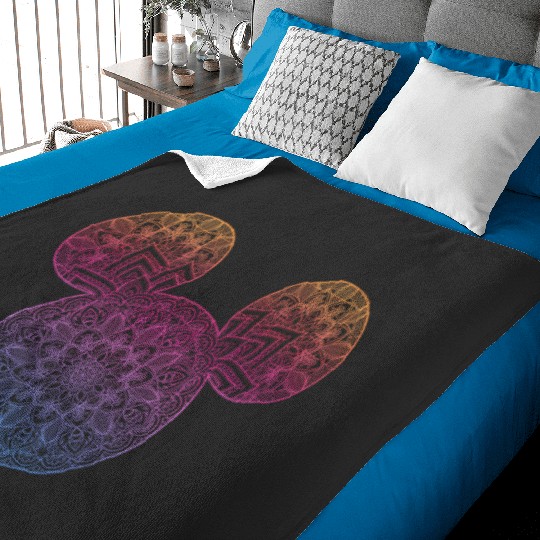 Disney Mickey And Friends Mandala Mickey Ears Baby Blankets