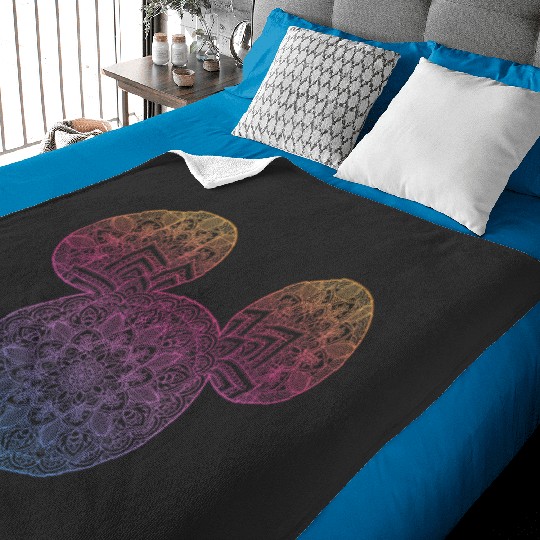 Disney Mickey And Friends Mandala Mickey Ears Baby Blankets