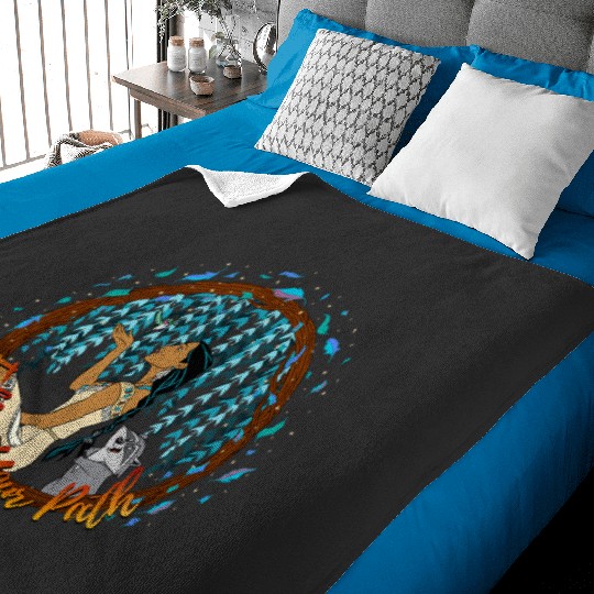 Disney Pocahontas Follow Your Path Circle Text Baby Blankets
