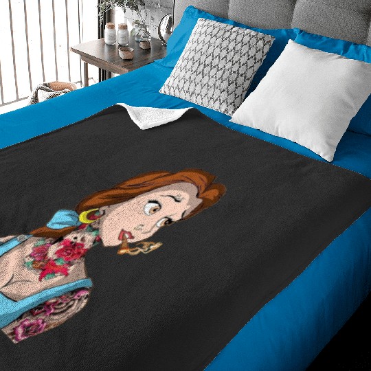 Bella Princess  : Disney princess tattoo Shirt,  Princess tattoo vintage t shirt, Disney princess tattoo Gift Fan S-5XL Baby Blankets