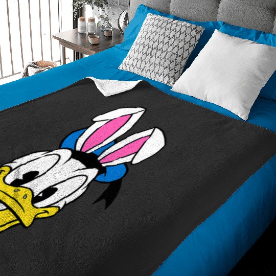 Amazon Essentials Disney Donald Duck Spring Easter Bunny Ears Baby Blankets