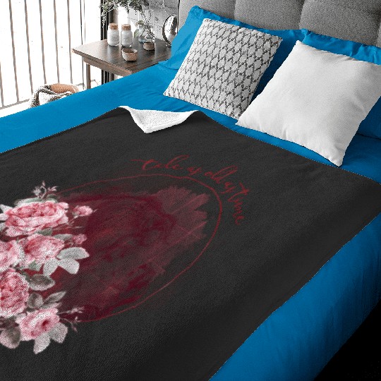 Disney Beauty And The Beast Belle Beast Rose Circle Tale Baby Blankets