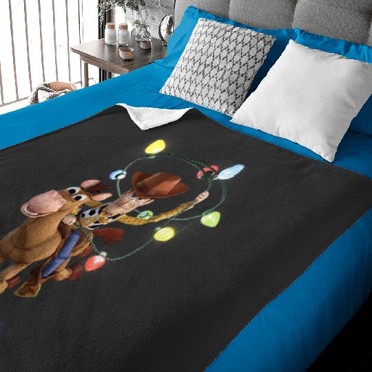 Disney Pixar Toy Story Woody Bullseye X-Mas Light Baby Blankets